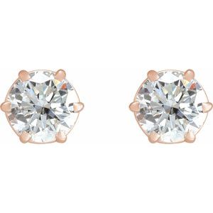 14K Rose Gold 1 1/2 CTW Lab-Grown Diamond Earrings – image 2