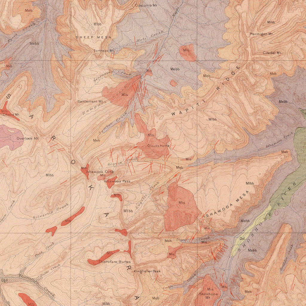 Vintage Map of Ishawooa Sheet 1904