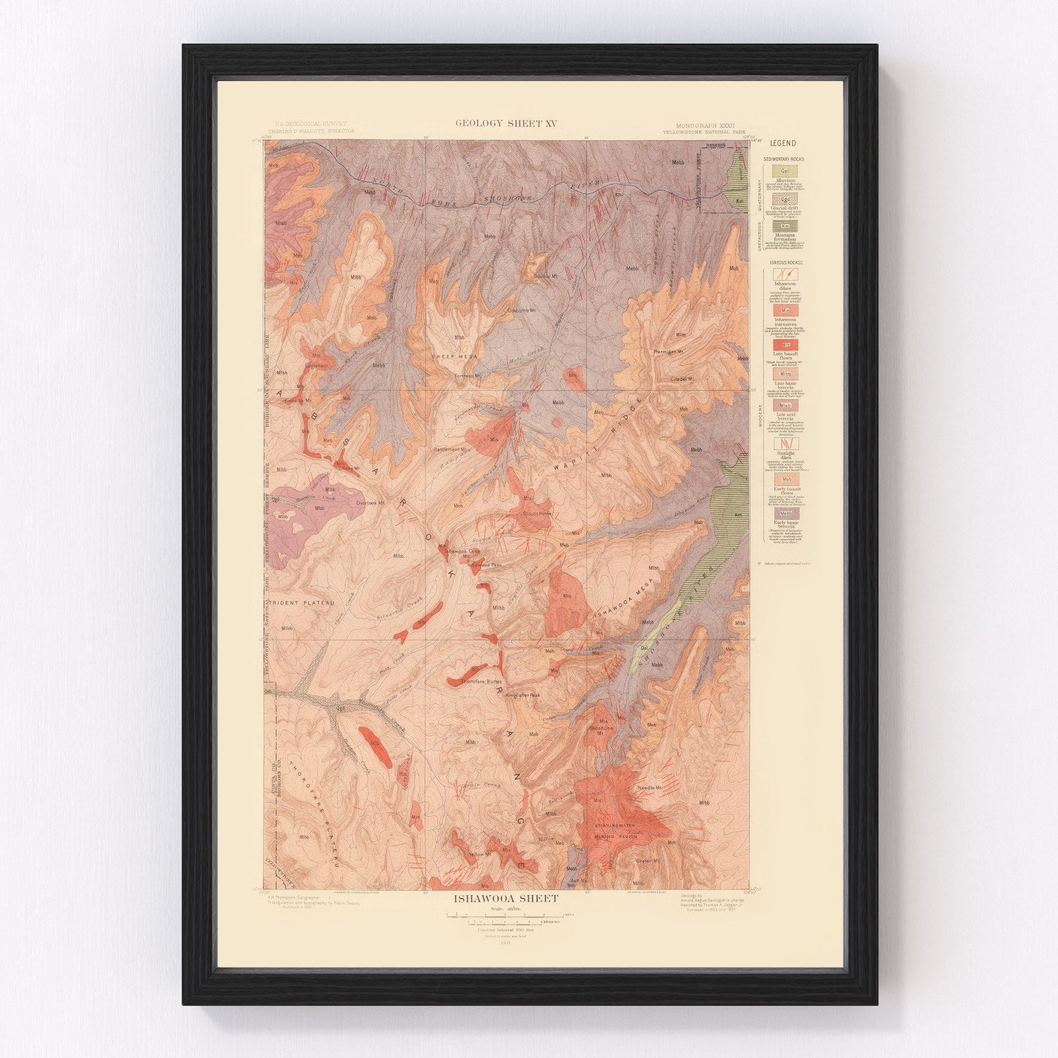 Vintage Map of Ishawooa Sheet 1904