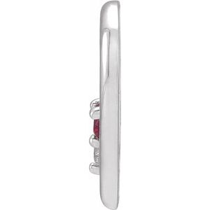 Platinum Natural Ruby & .015 CT Natural Diamond Heart Pendant