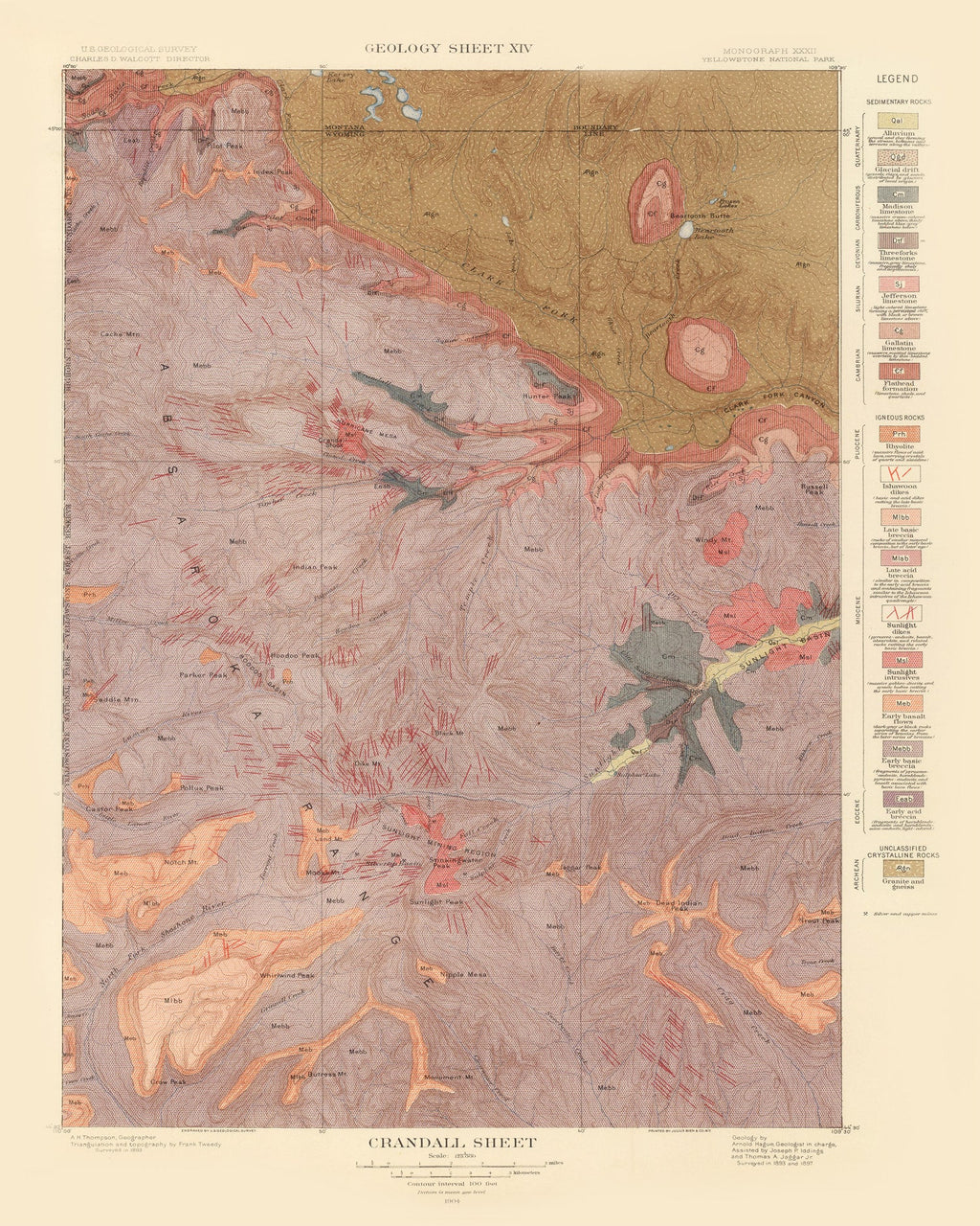 Vintage Map of Crandall Sheet 1904