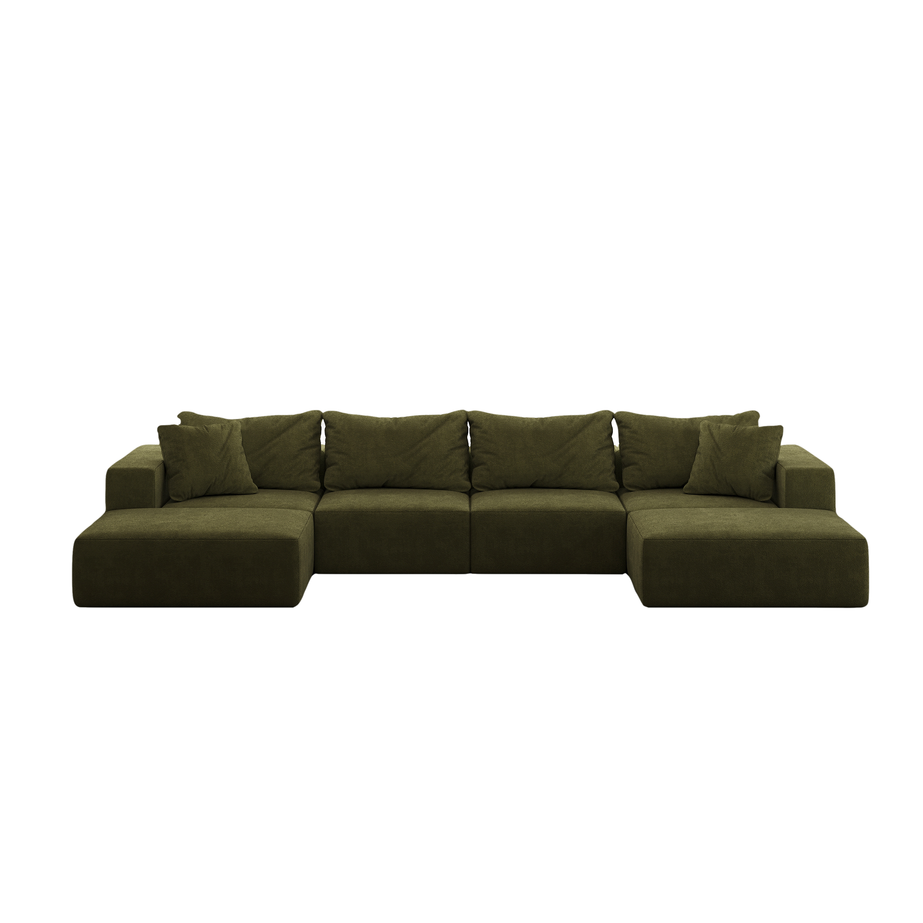 Oversized sponge cloud sofa,Modern Upholstered Sectional Sofa Couch Set,Modular 162' L Shaped Sectional Living Room Sofa Set With 6 Pillows,Free Combination Sofa Couch for Living Room,BedroomWF055