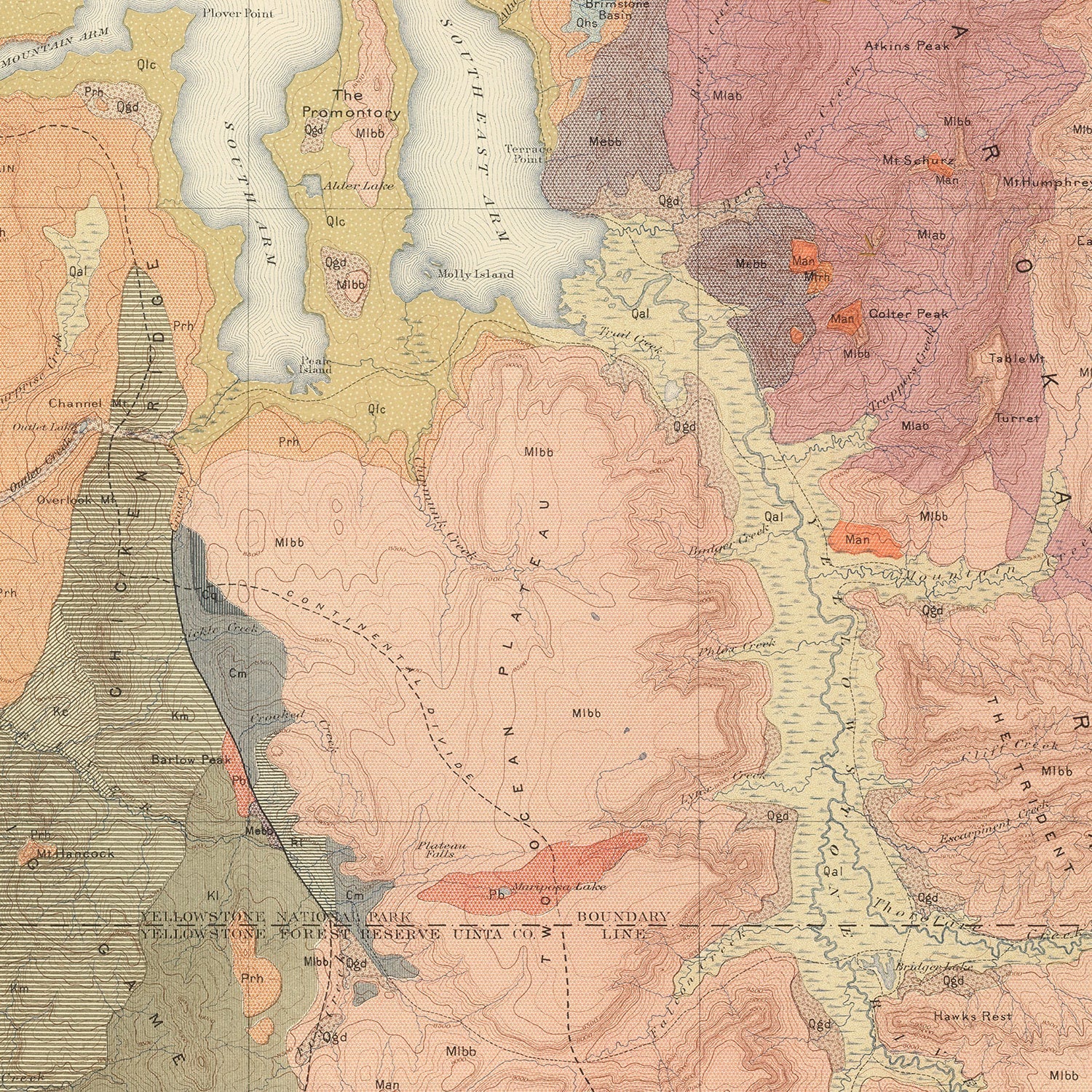 Vintage Map of Lake Sheet 1904