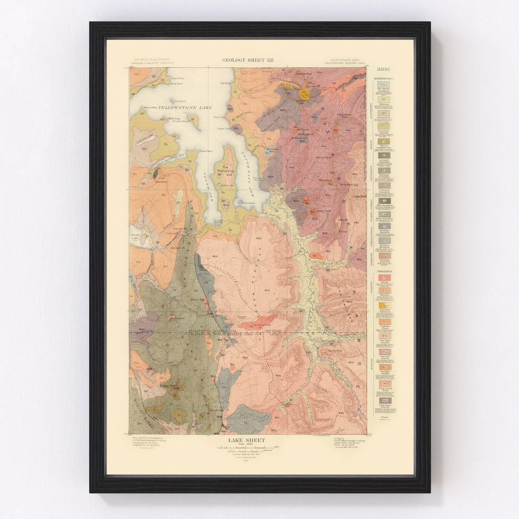 Vintage Map of Lake Sheet 1904