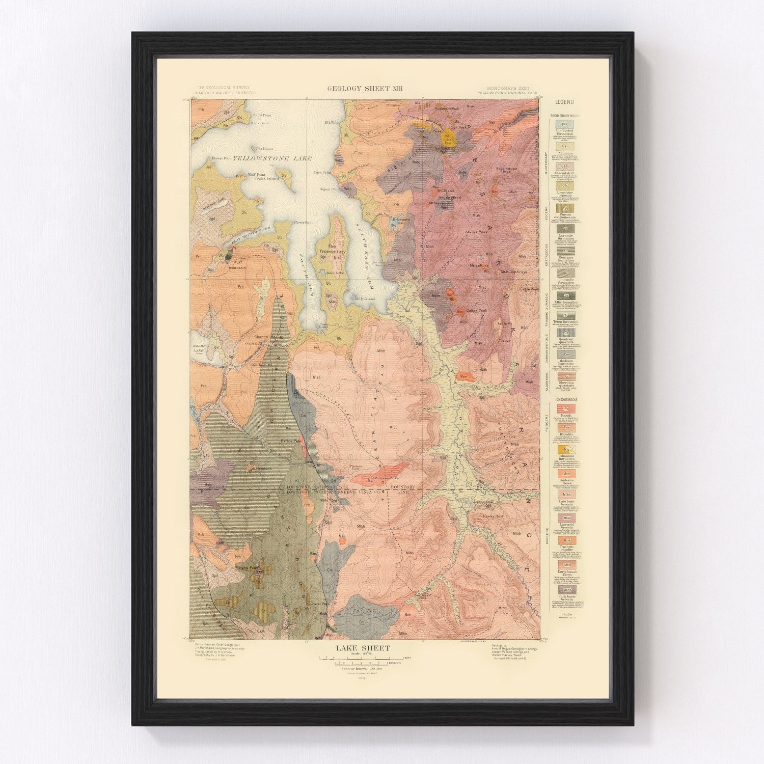 Vintage Map of Lake Sheet 1904