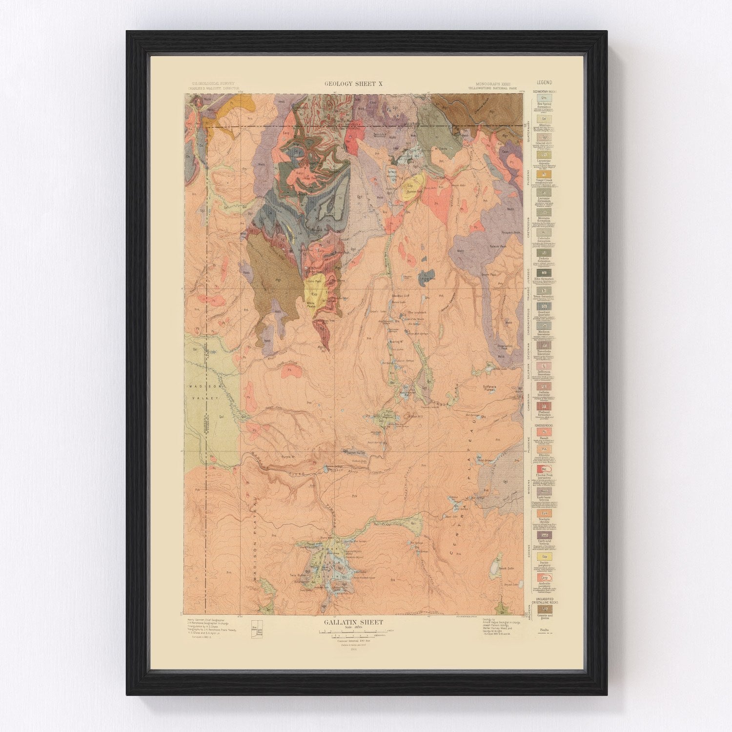 Vintage Map of Gallatin Sheet 1904
