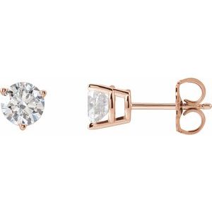 14K Rose Gold 1 CTW Natural Diamond Earrings