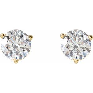 14K Yellow Gold 1 CTW Lab-Grown Diamond Earrings – image 2
