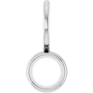 14K X1 White Gold 5 mm Round Cabochon Charm/Pendant Mounting – image 2