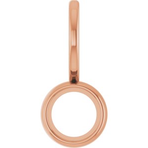 10K Rose Gold 5 mm Round Cabochon Charm/Pendant Mounting – image 2