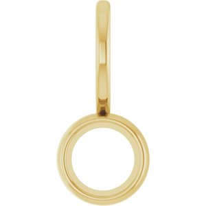 10K Yellow Gold 5 mm Round Cabochon Charm/Pendant Mounting – image 2