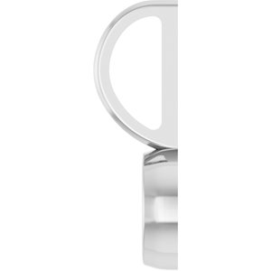 Platinum 5 mm Round Cabochon Charm/Pendant Mounting – image 6