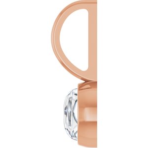 10K Rose Gold 5 mm Round Cabochon Charm/Pendant Mounting – image 5