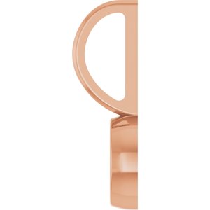 10K Rose Gold 5 mm Round Cabochon Charm/Pendant Mounting – image 6