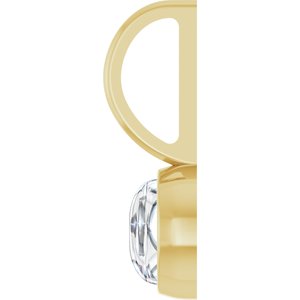 10K Yellow Gold 5 mm Round Cabochon Charm/Pendant Mounting – image 5