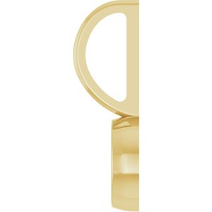 10K Yellow Gold 5 mm Round Cabochon Charm/Pendant Mounting – image 6