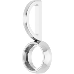 18K X1 White Gold 5 mm Round Cabochon Charm/Pendant Mounting – image 4