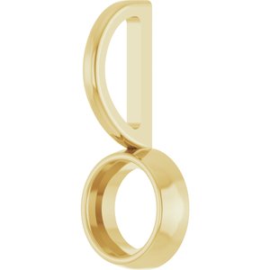 18K Yellow Gold 5 mm Round Cabochon Charm/Pendant Mounting – image 4