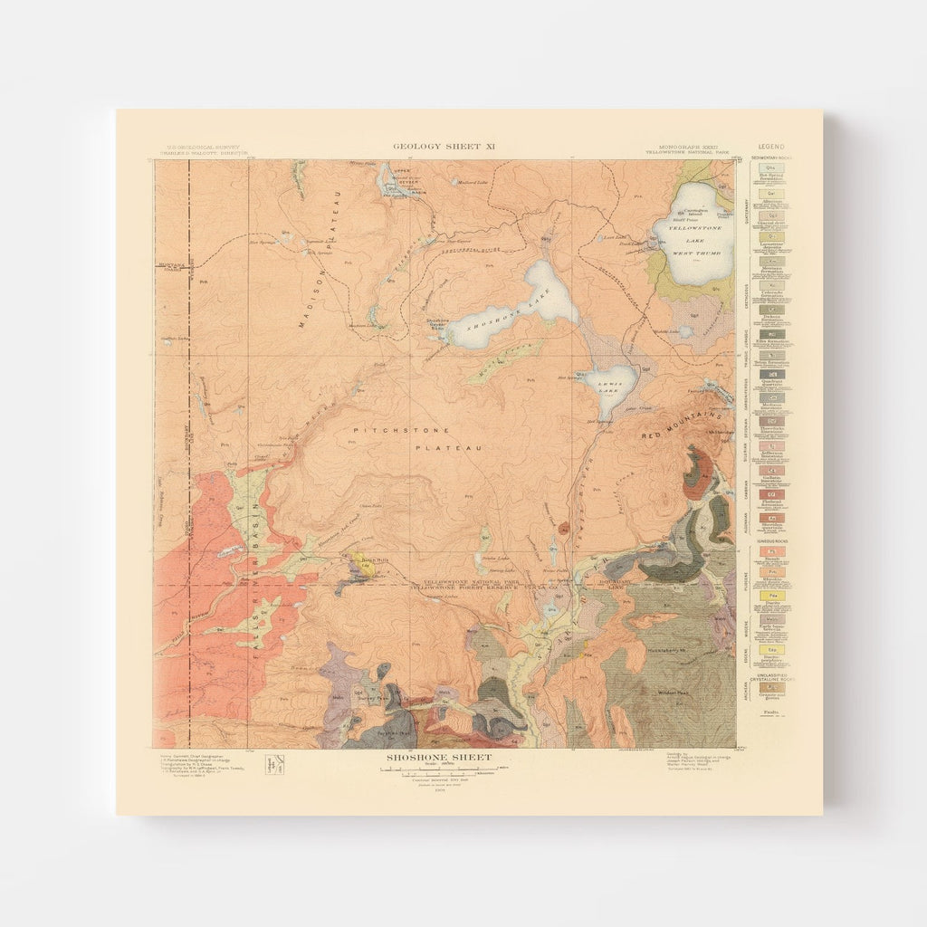 Vintage Map of Shoshone Sheet 1904