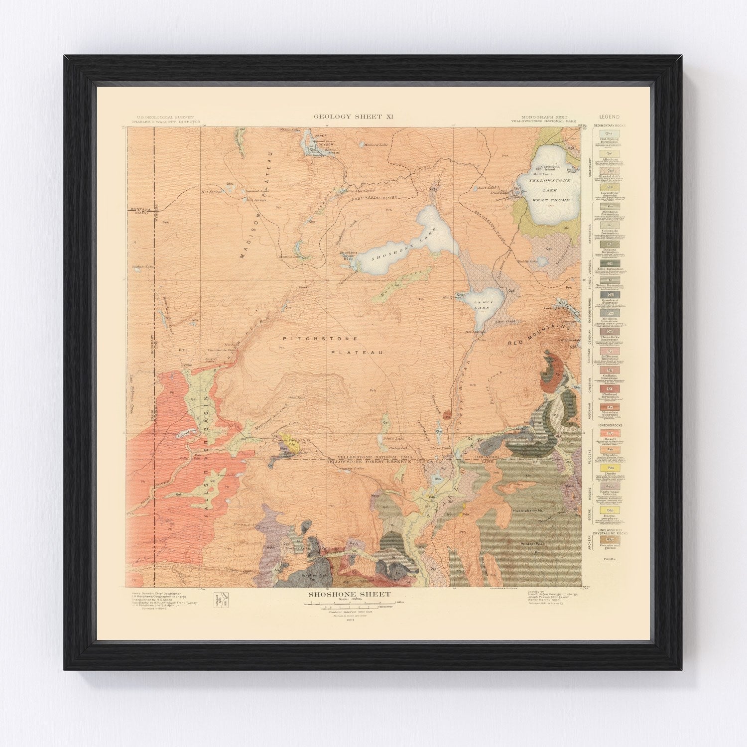 Vintage Map of Shoshone Sheet 1904