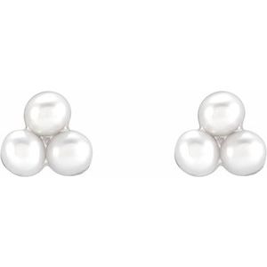 Pearl Cluster Earrings