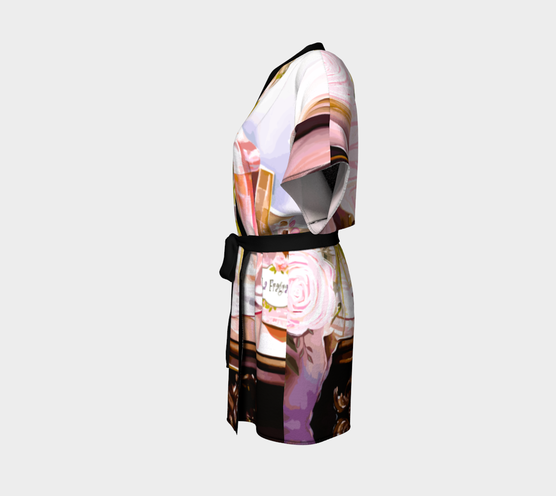 Pink Parfume Silky Knit Kimono Robe