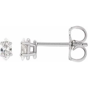 Platinum 1/4 CTW Natural Diamond Earrings