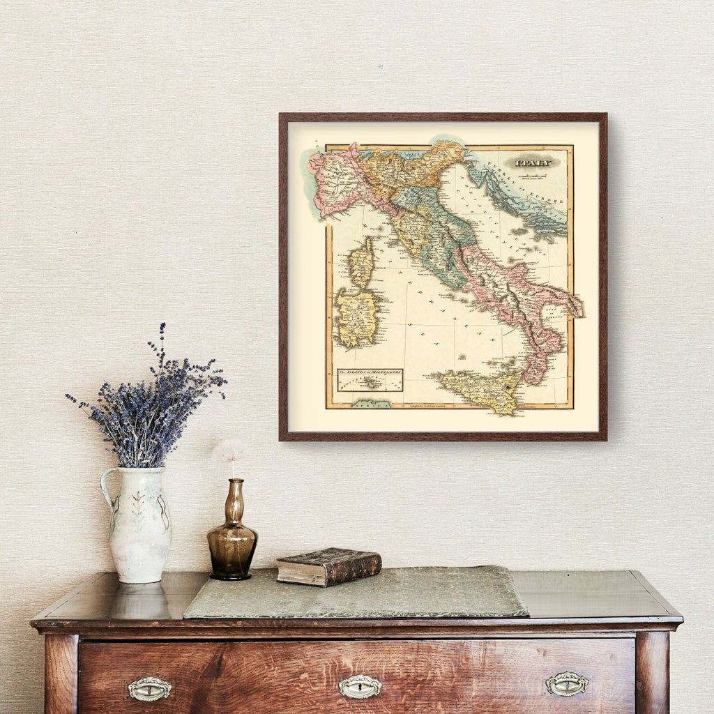 Vintage Map of Italy 1823