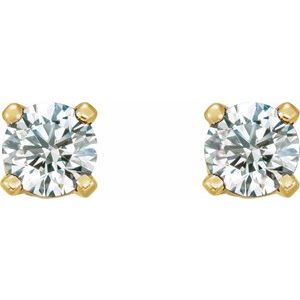 Round 4-Prong Stud Earrings