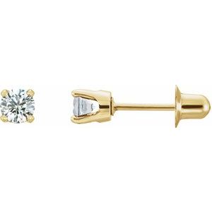 14K Yellow Gold 1/5 CTW Natural Diamond Earrings