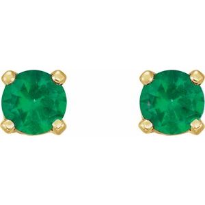 Round 4-Prong Stud Earrings