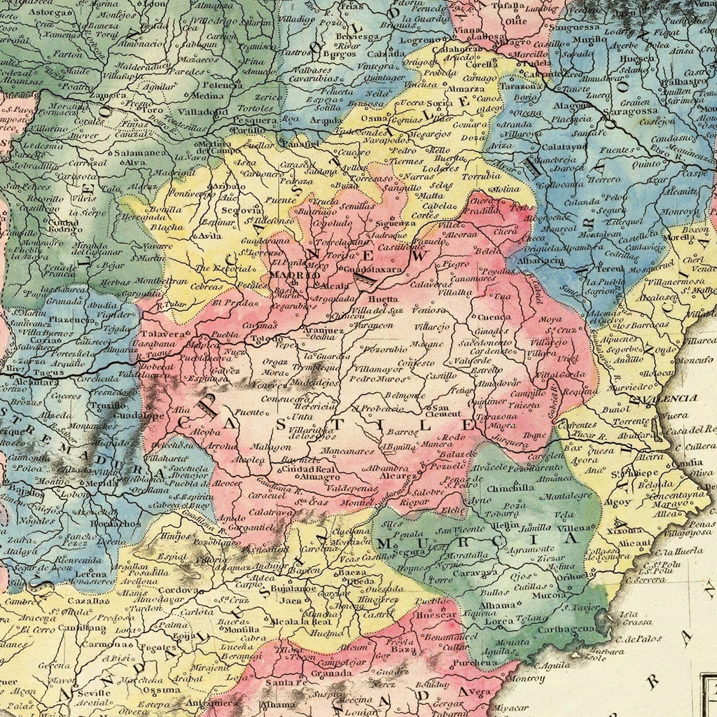 Vintage Map of Portugal 1823