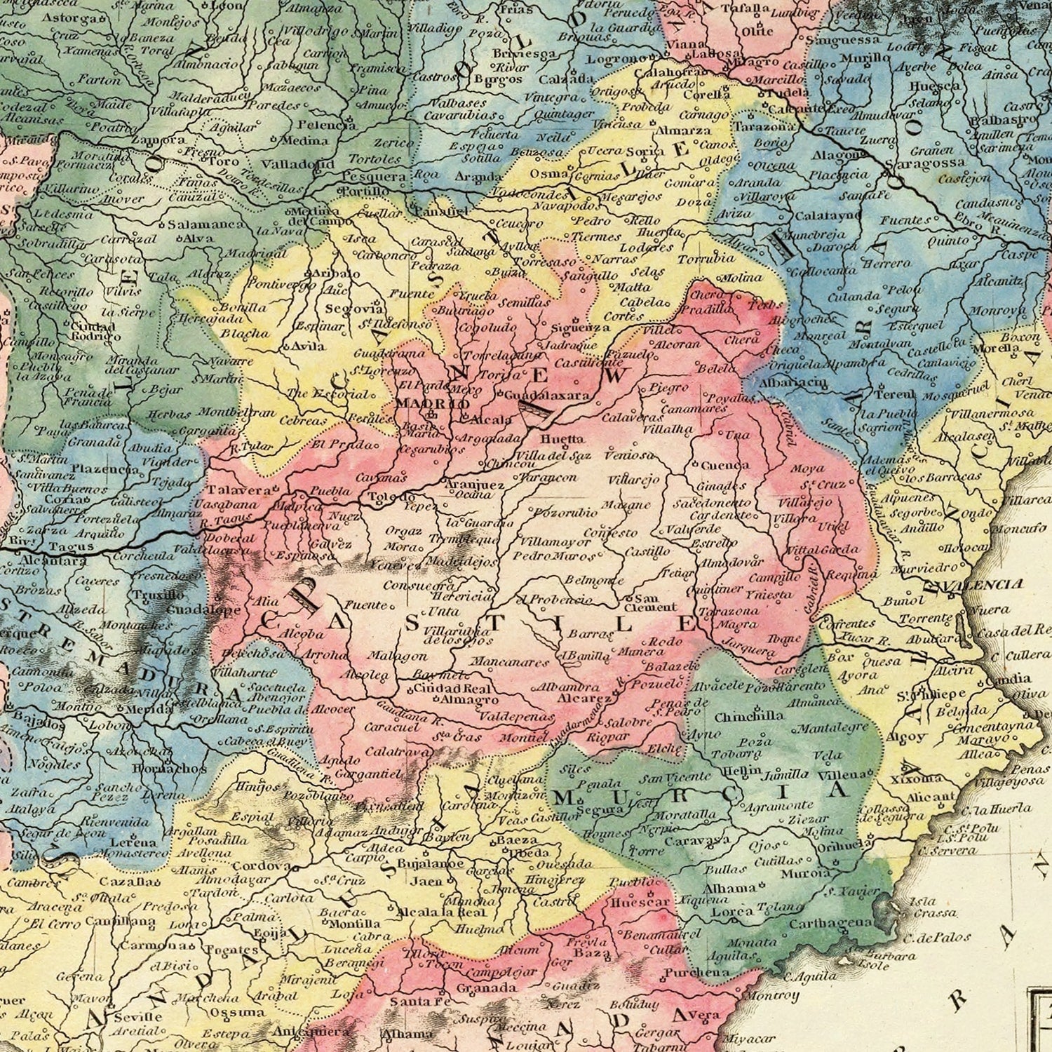 Vintage Map of Portugal 1823