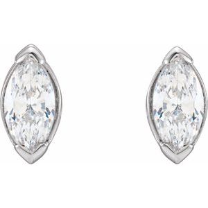 14K White Gold 1/2 CTW Lab-Grown Diamond Stud Earrings – image 2