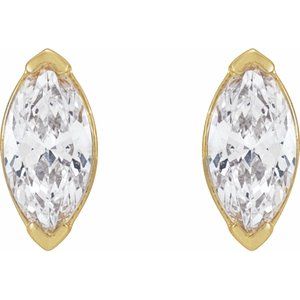 14K Yellow Gold 1/2 CTW Lab-Grown Diamond Stud Earrings – image 2