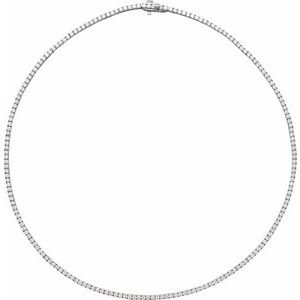 14K White 5 7/8 CTW Natural Diamond Line 16" Necklace