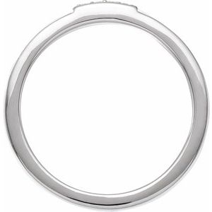 14K White .03 CTW Natural Diamond & White Enamel Stackable Ring