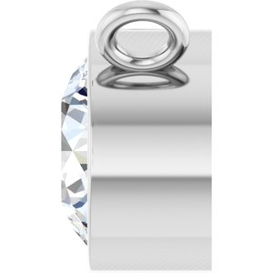 Platinum 1/4 CT Natural Diamond Bezel-Set Necklace Center