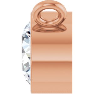 14K Rose 1/3 CT Lab-Grown Diamond Bezel-Set Necklace Center