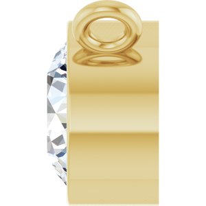 14K Yellow 1/2 CT Lab-Grown Diamond Bezel-Set Necklace Center