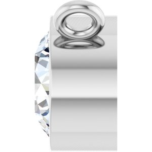 Platinum 1/2 CT Lab-Grown Diamond Bezel-Set Necklace Center