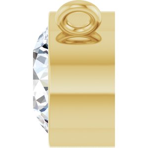 14K Yellow 7/8 CT Lab-Grown Diamond Bezel-Set Necklace Center