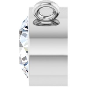 Platinum 7/8 CT Lab-Grown Diamond Bezel-Set Necklace Center