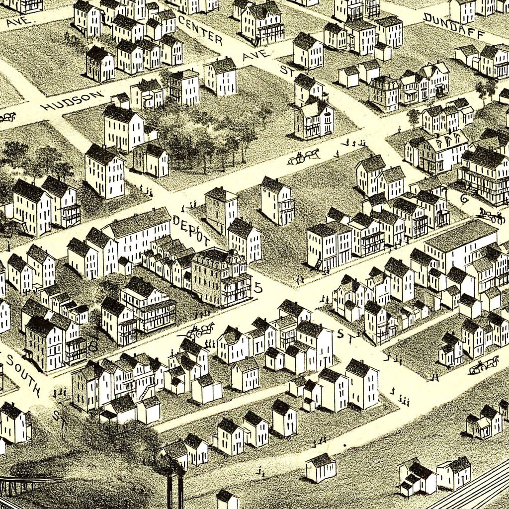 Vintage Map of Forest City, Pennsylvania 1889