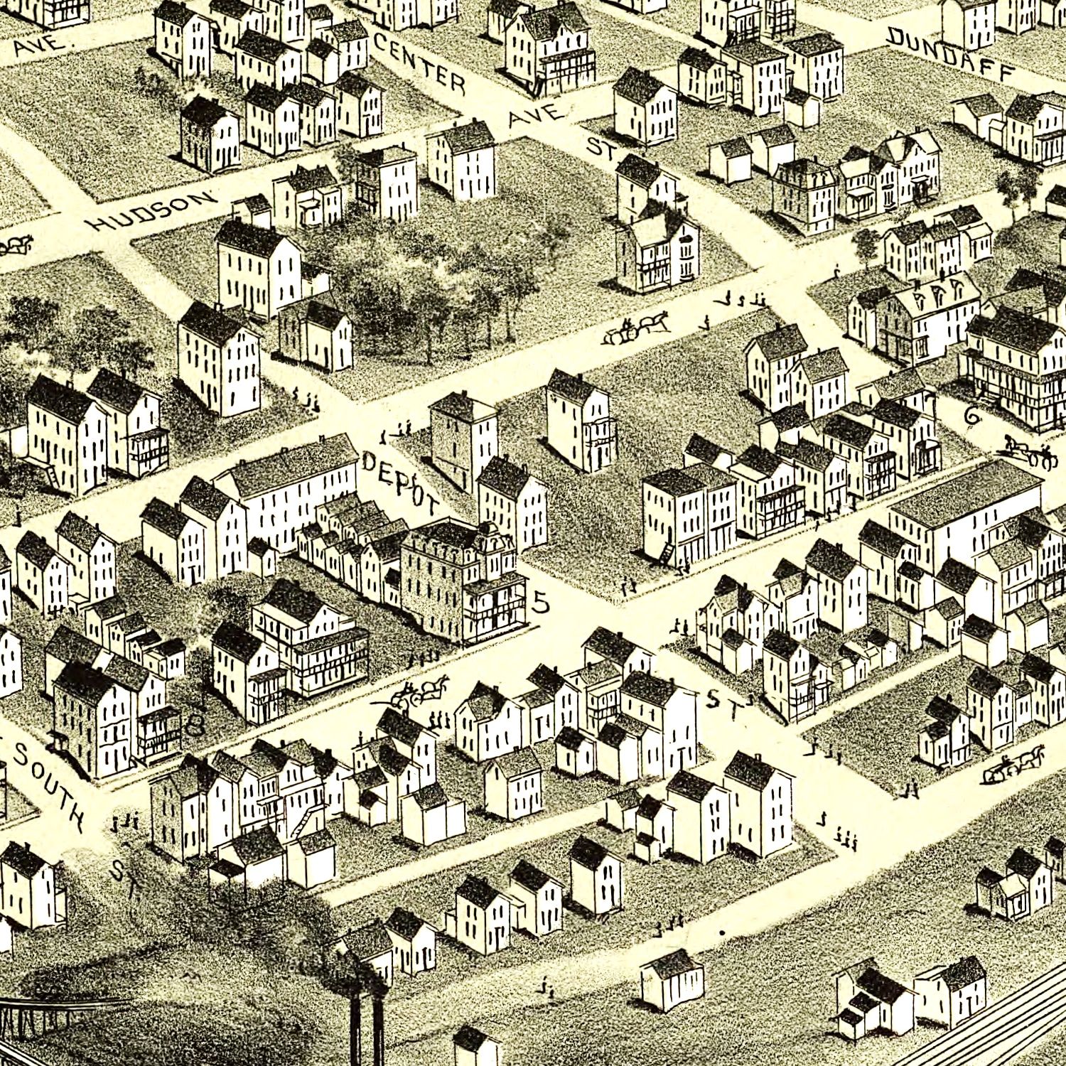 Vintage Map of Forest City, Pennsylvania 1889