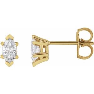 14K Yellow Gold 3/8 CTW Natural Diamond Earrings