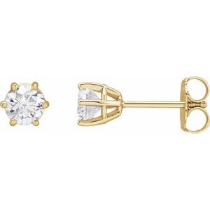 14K Yellow Gold 3/4 CTW Natural Diamond Stud Earrings