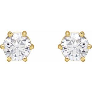 14K Yellow Gold 3/4 CTW Lab-Grown Diamond Earrings – image 2