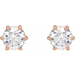 14K Rose Gold 3/4 CTW Natural Diamond Stud Earrings – image 2