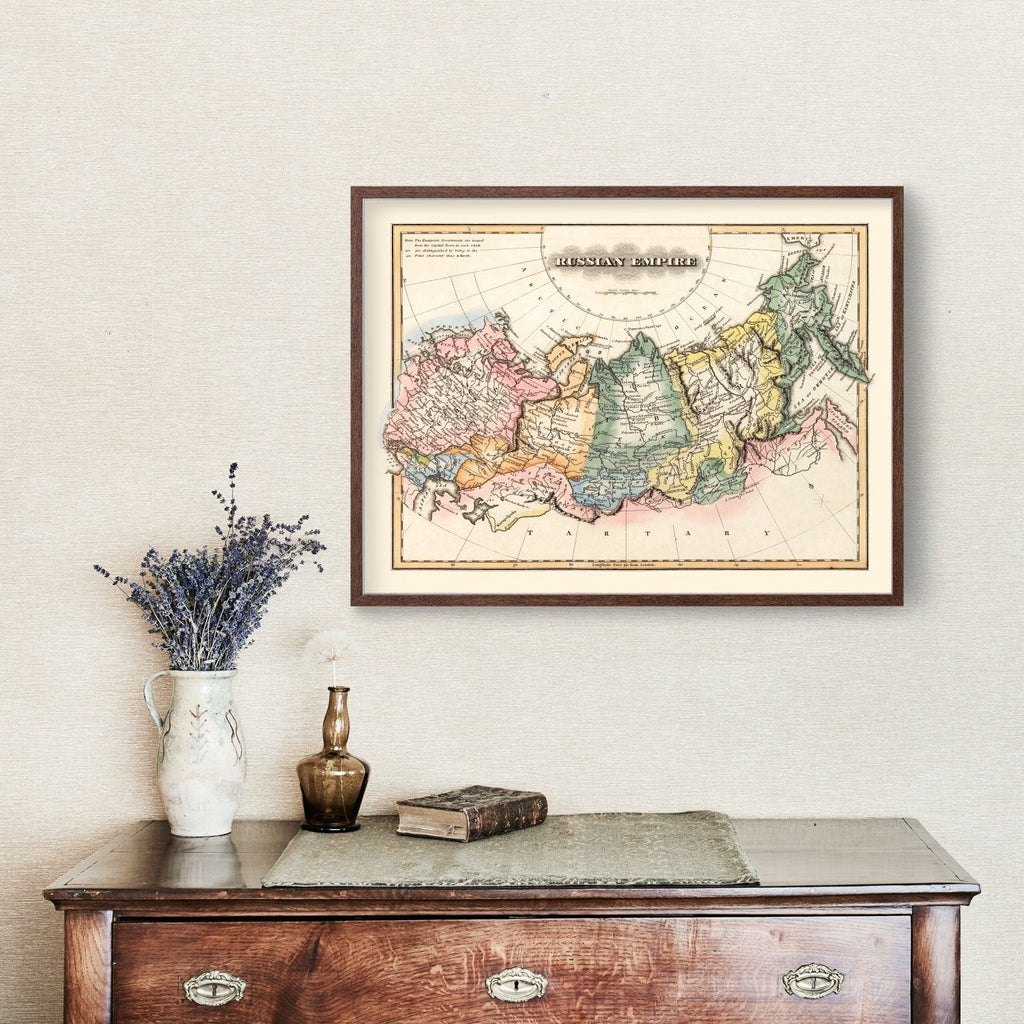 Vintage Map of Russia 1823